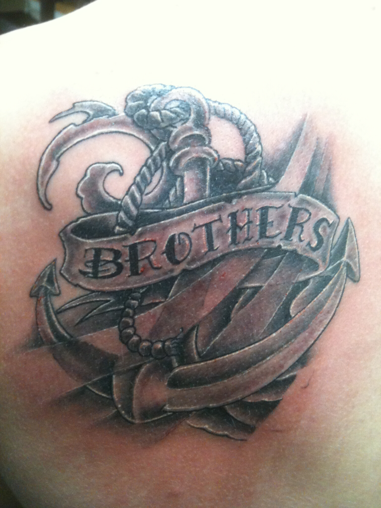 Anchor and Dragon Tattoo